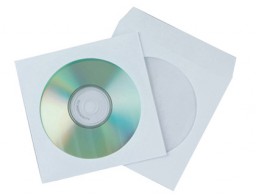 50 sobres papel Q-Connect para CD/DVD con ventana